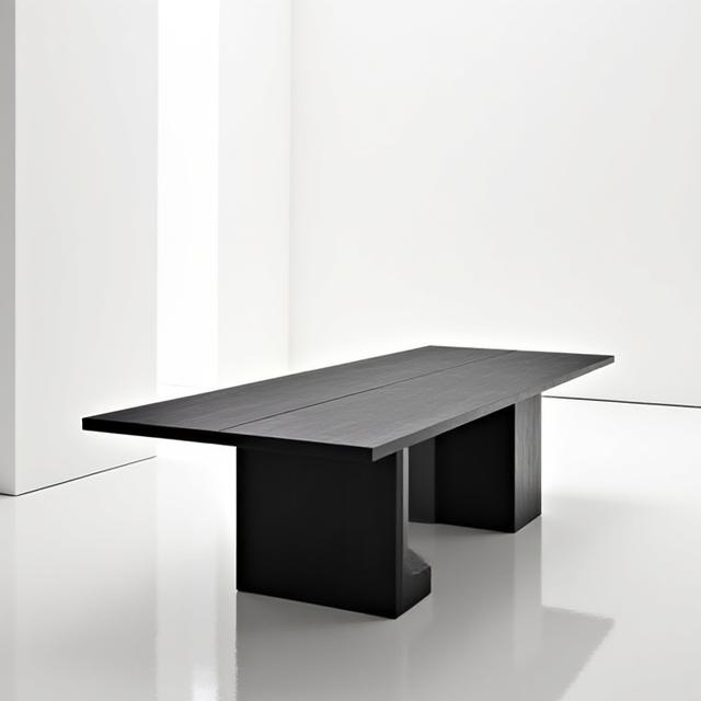 Minimalist black walnut dining table