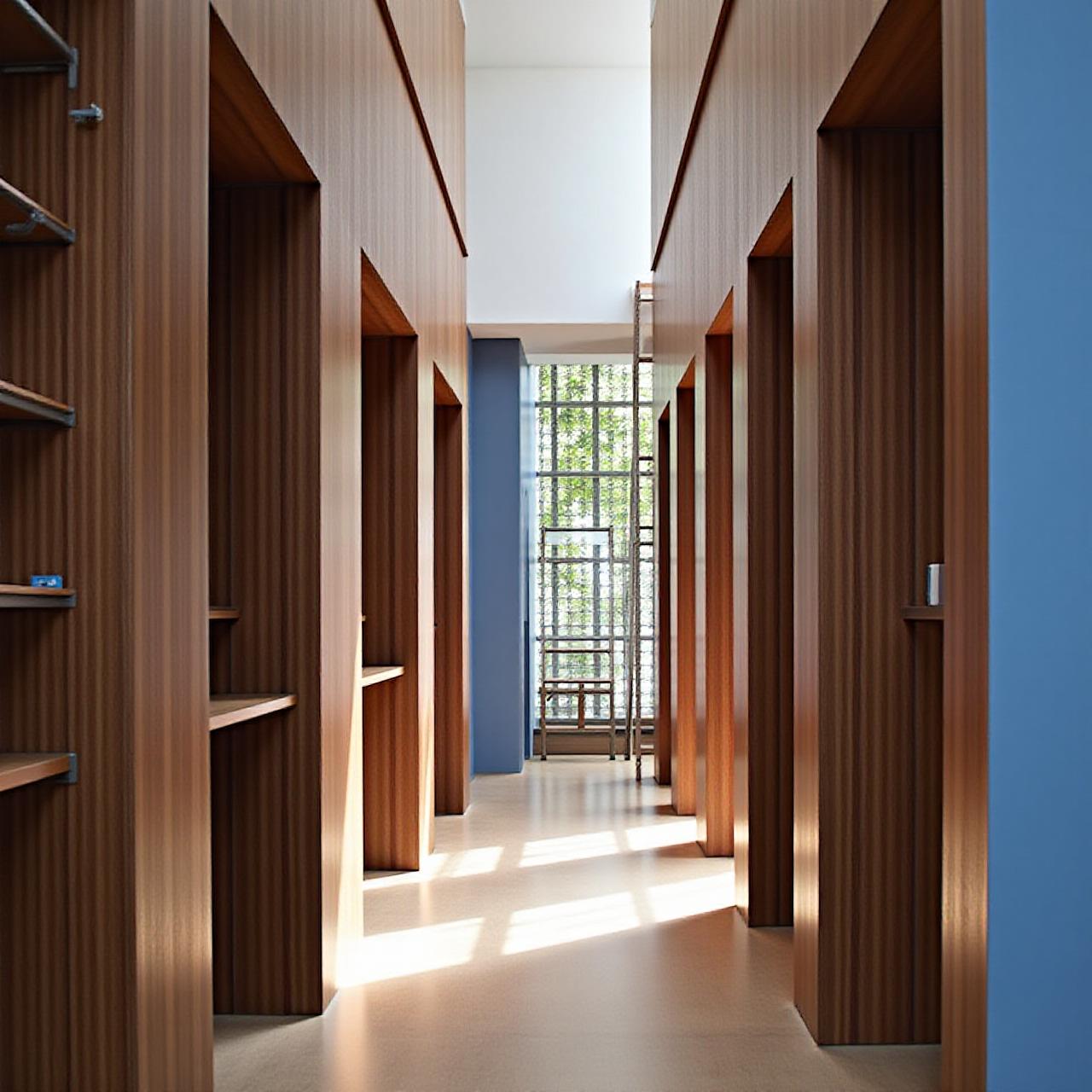 Bespoke floor-to-ceiling architectural library installation