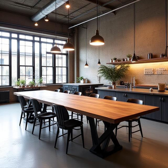 Holistic interior styling of a Brutalist workspace