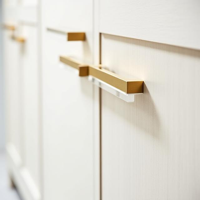 Oak and minimalist white cabinetry in Manhattan apartment