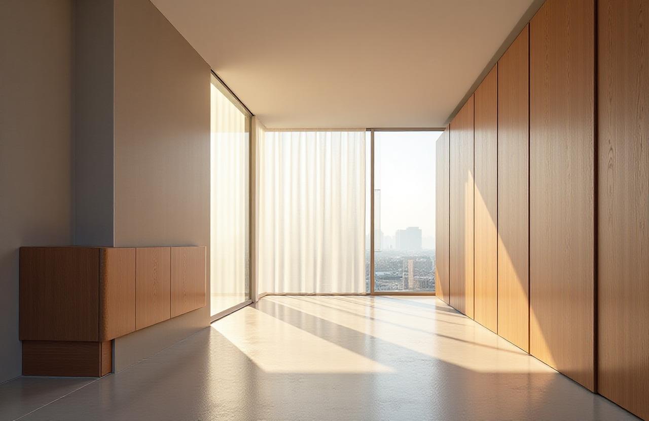 Modern minimalist interior with bespoke cabinetry